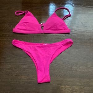 Hot pink bikini two piece